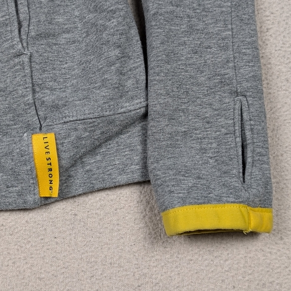 Vintage Nike FitDry Livestrong Full Zip Hoodie Grey Youth Size Large 12-14 - Picture 6 of 16